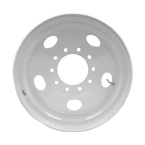 Truck Wheel 22.5x8.25 Steel White SpeedMax 10x285mm Hub Pilot Offset 168mm