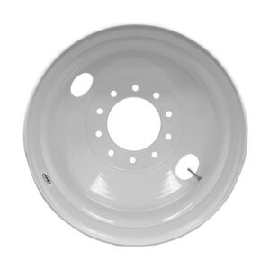 Truck Wheel 24.5x8.25 Steel White SpeedMax 10x285mm Hub Pilot Offset 168mm